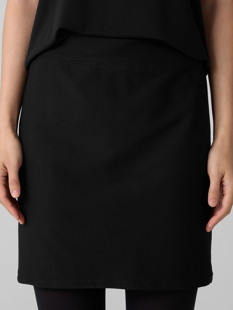 Washable Stretch Crepe Mini Skirt 4