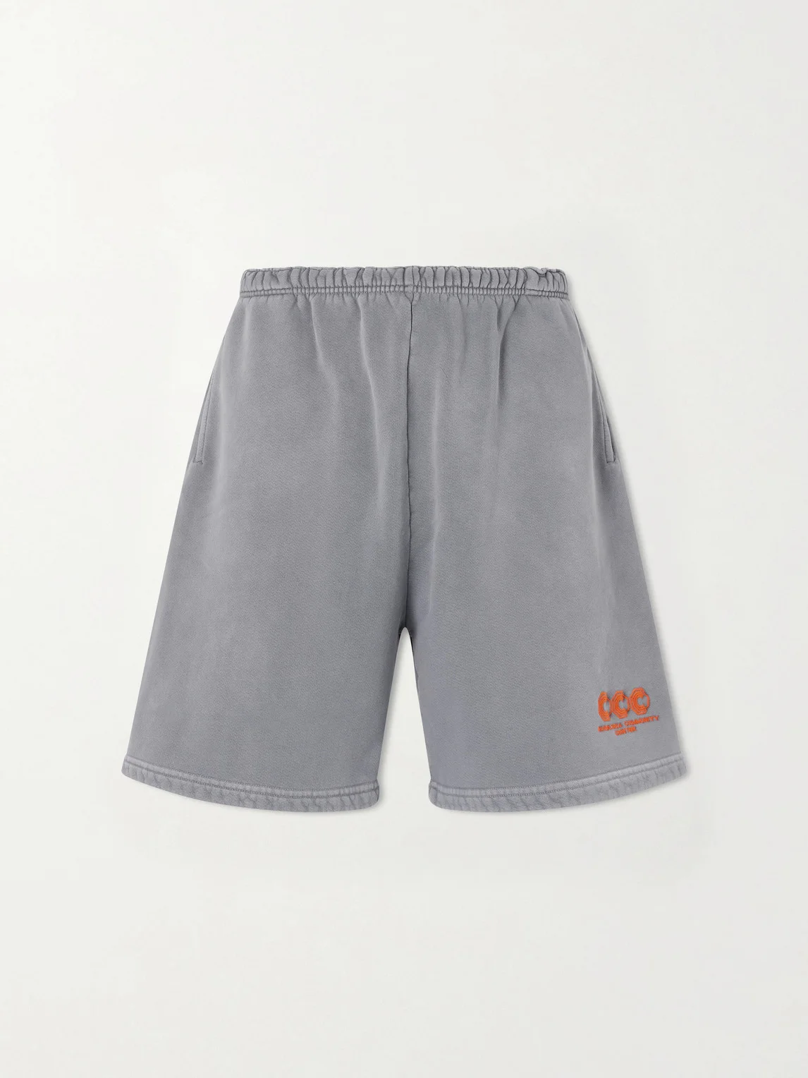 CCC Buffalo Straight-Leg Logo-Embroidered Cotton-Jersey Shorts - 1