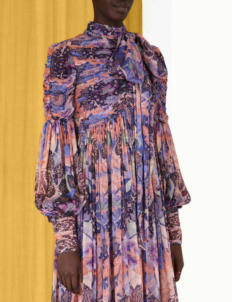 CELESTIAL RUCHED MIDI DRESS 5