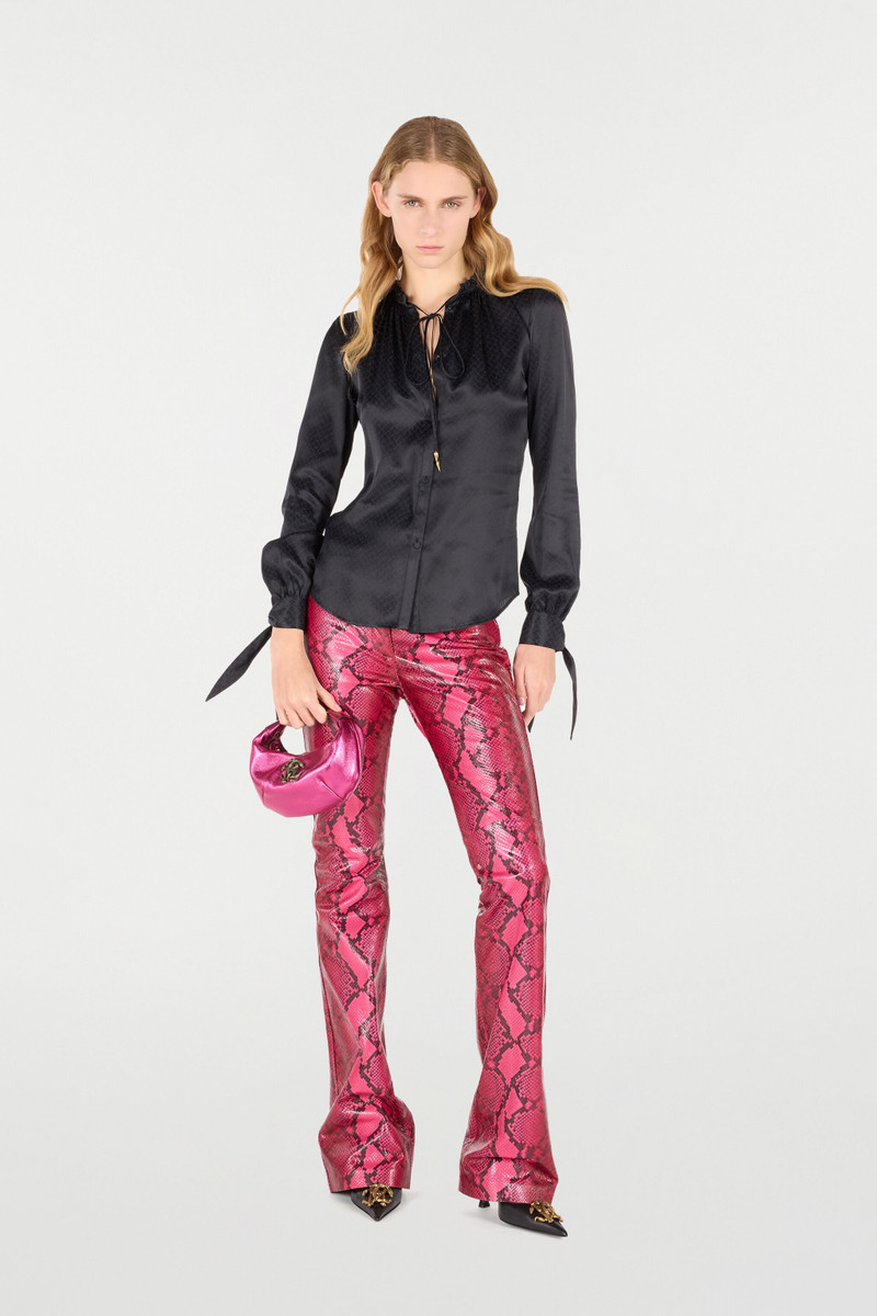 Roberto Cavalli Snake-Effect Silk Shirt outlook