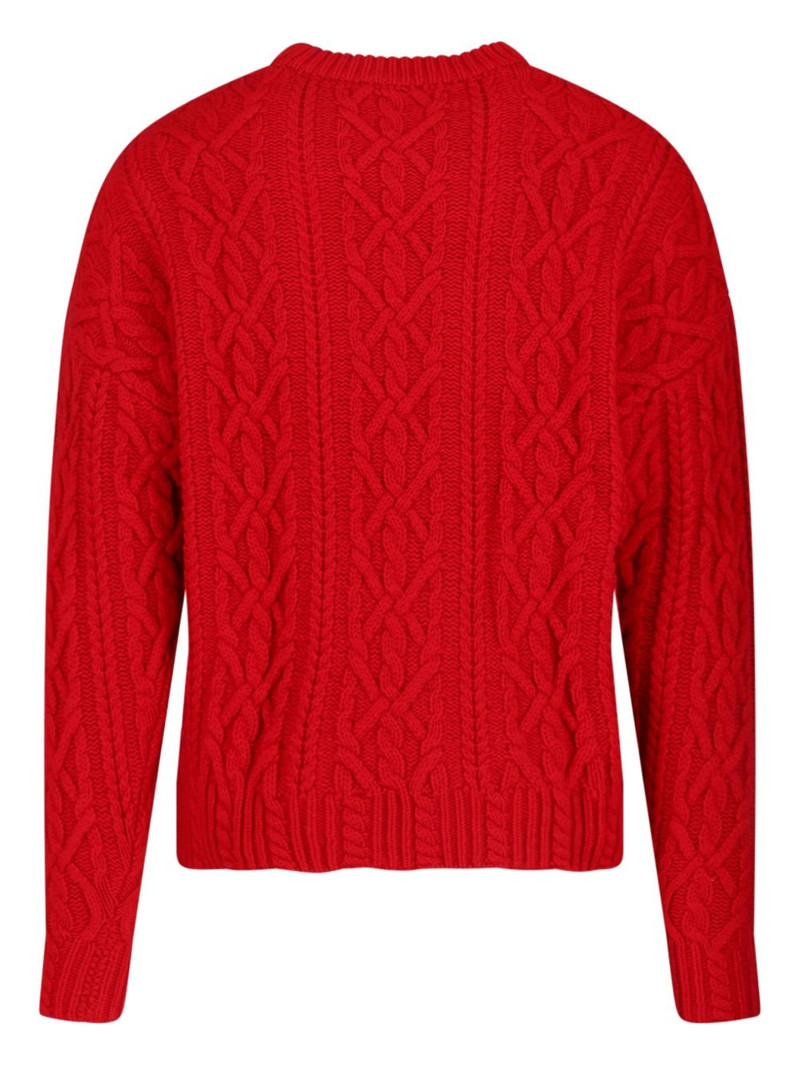 Aspesi cable-knit crew-neck sweater outlook