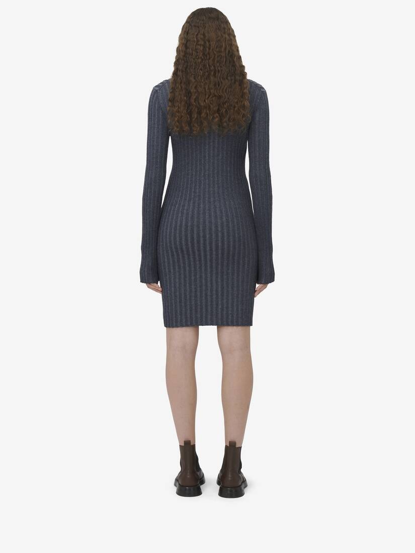Rib Knit Mini Dress - 4