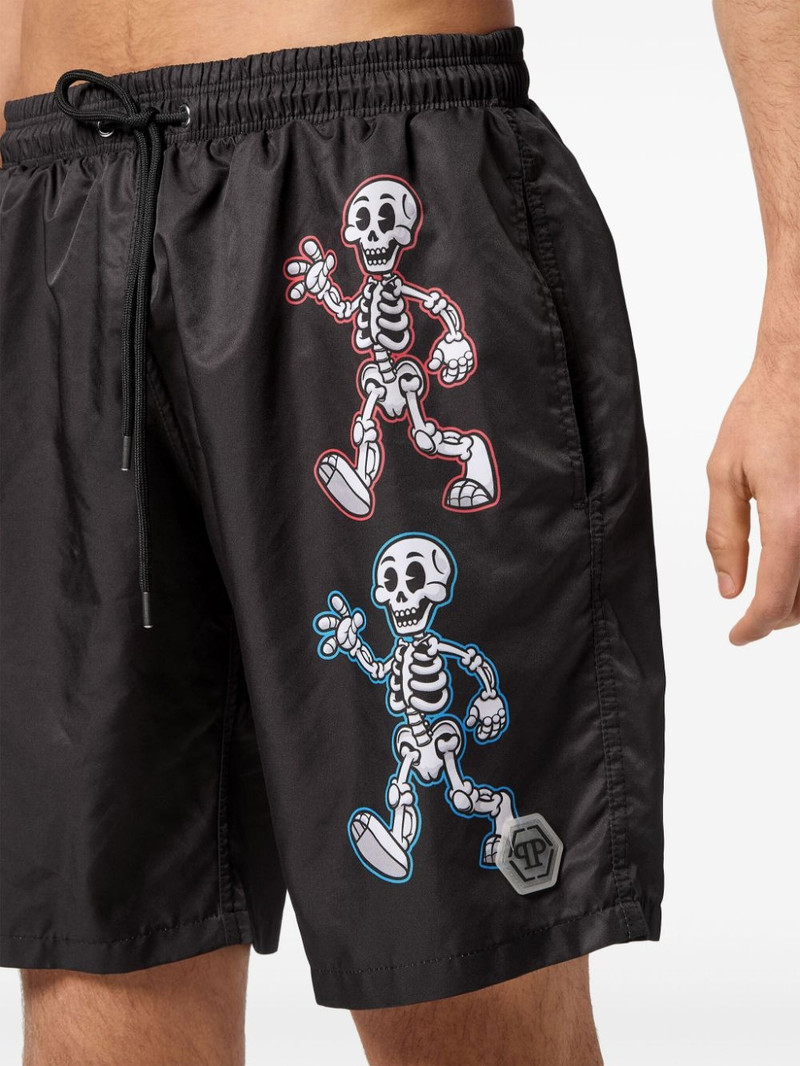 skeleton-print swim shorts 5