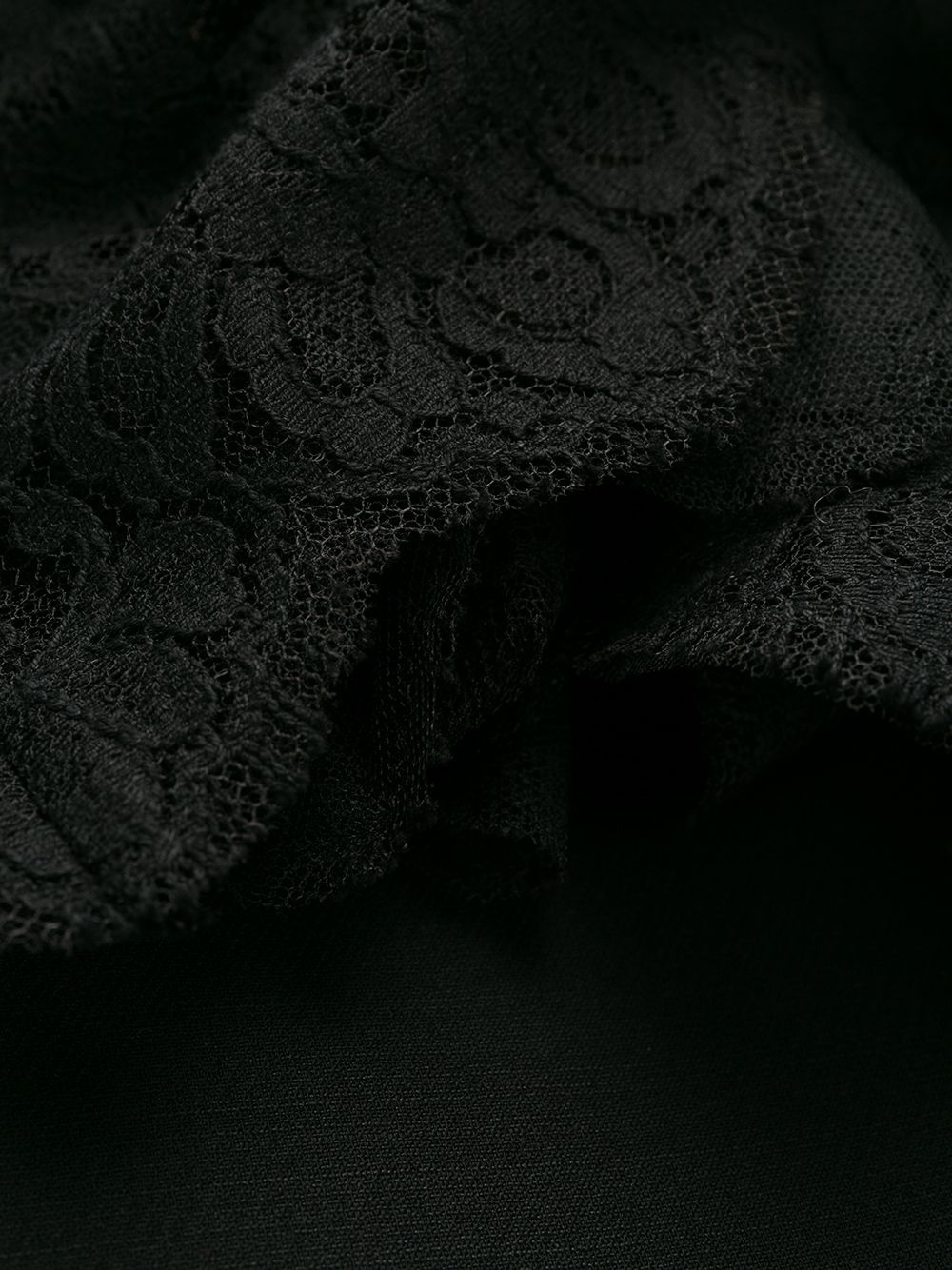 lace insert short dress - 7