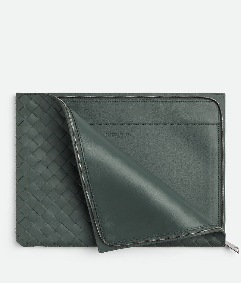 Bottega Veneta Intrecciato Half Zip Pouch outlook