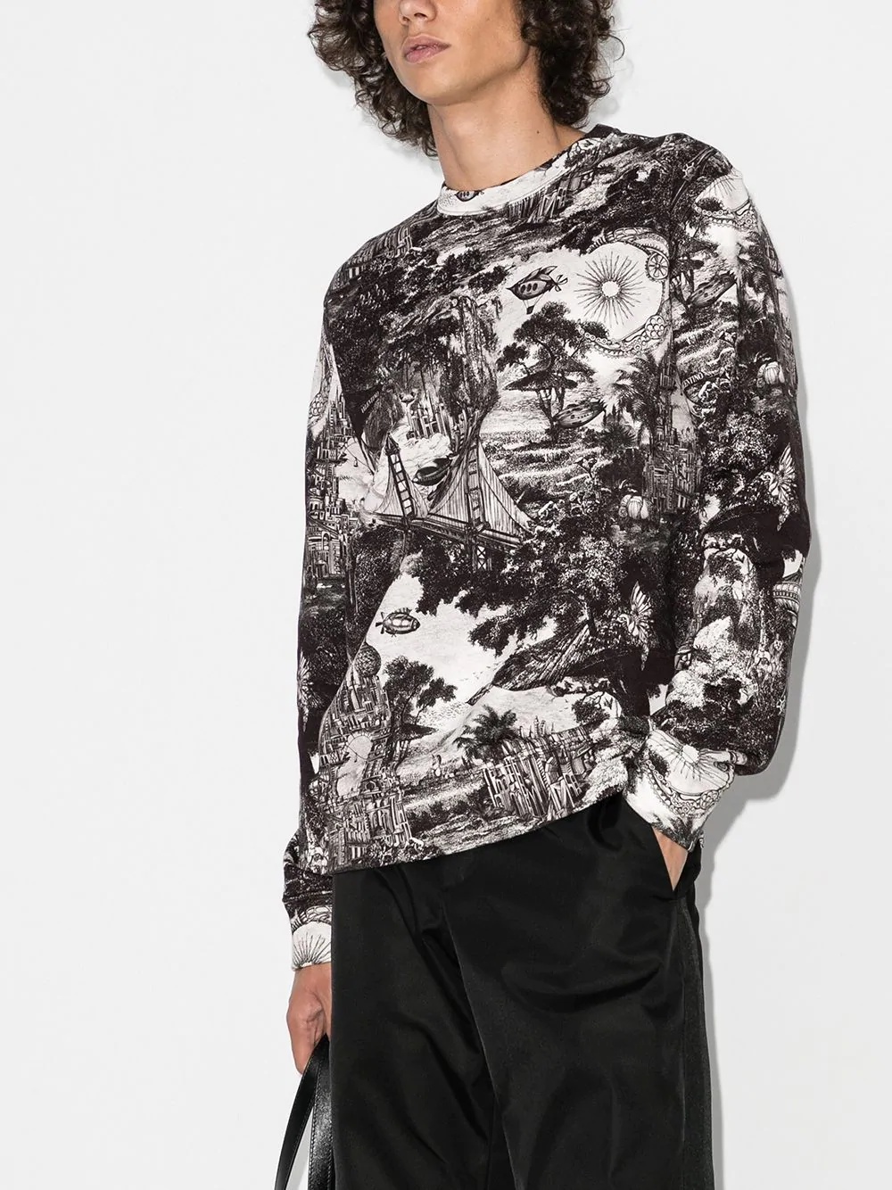 graphic-print long-sleeve sweatshirt - 2