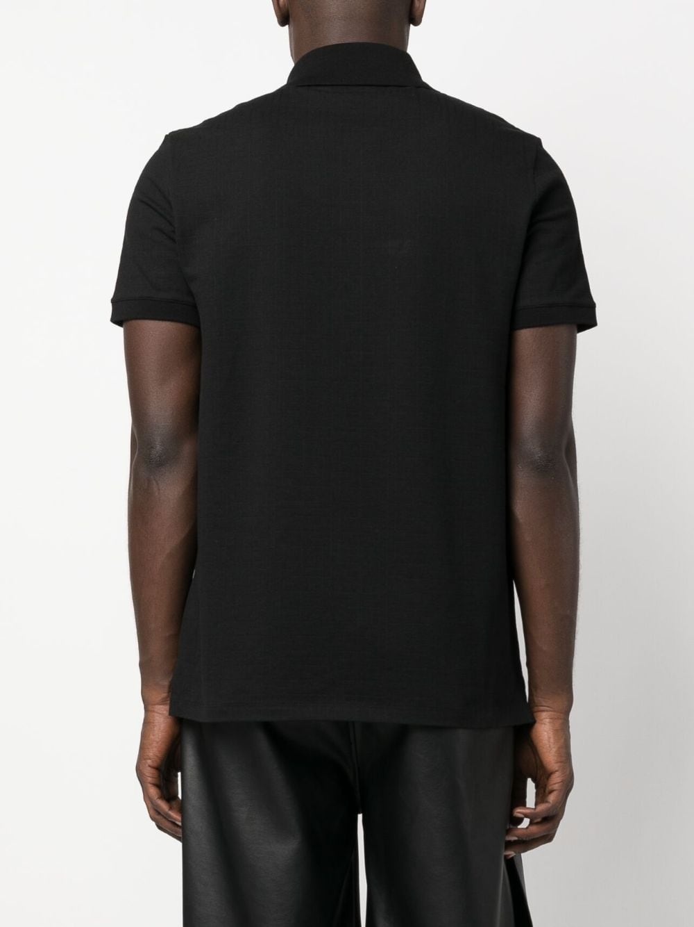 monogram-pattern piqué polo shirt - 4