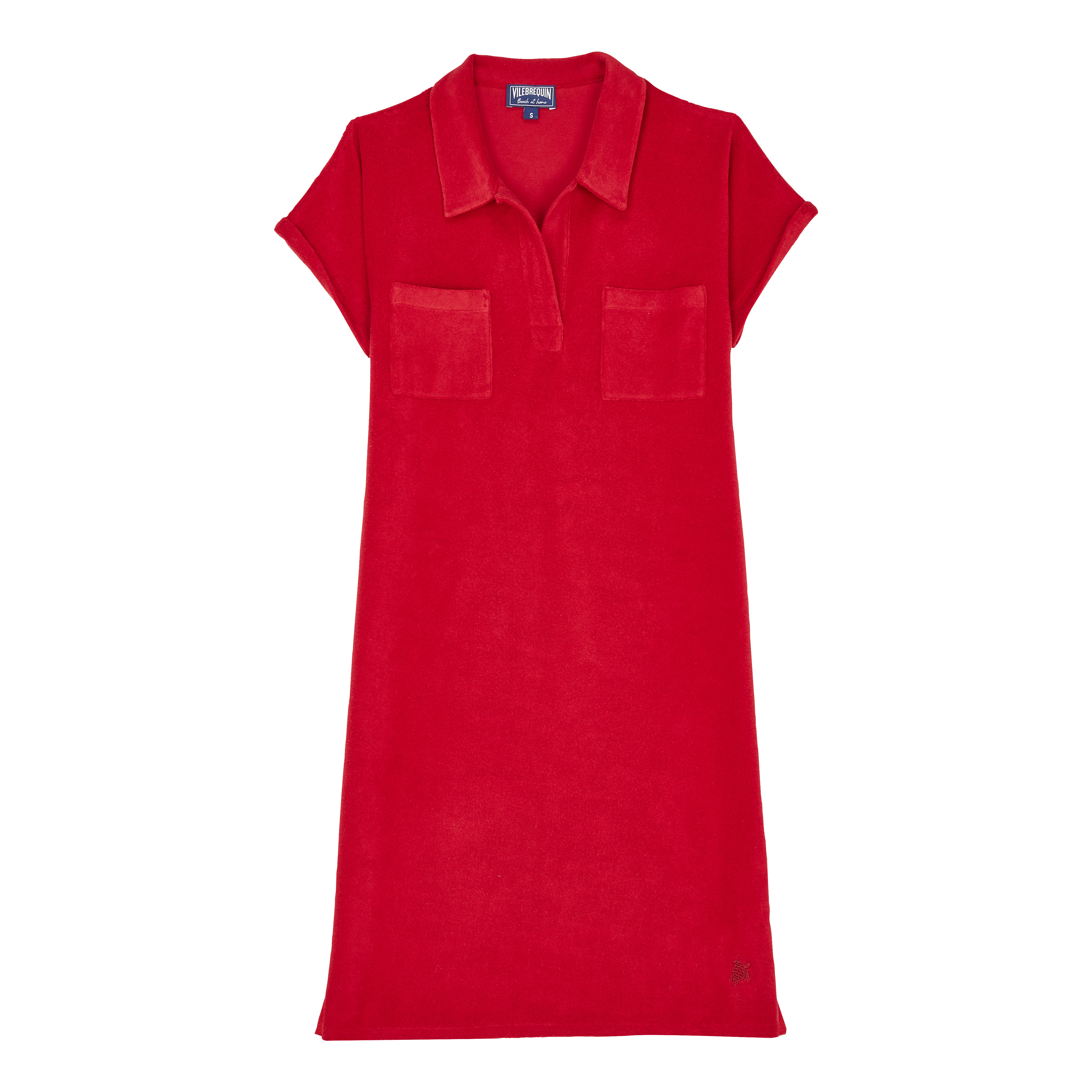 Women Terry Polo Dress Solid - 1