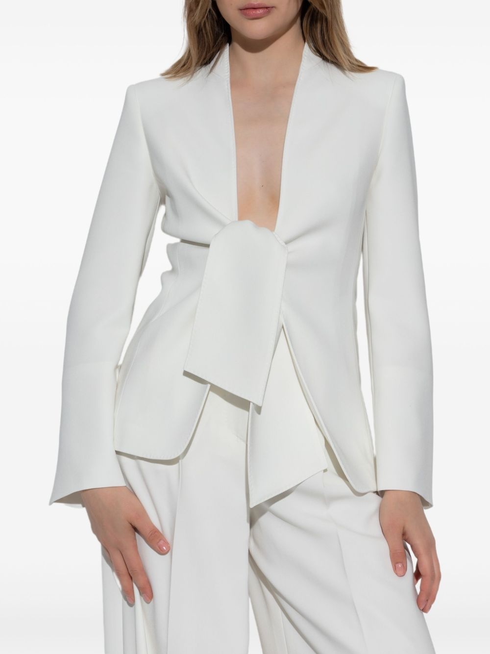 bow-tie detail blazer - 3