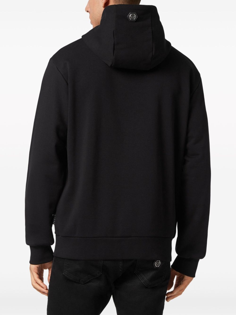 crystal-embellished jersey hoodie - 4