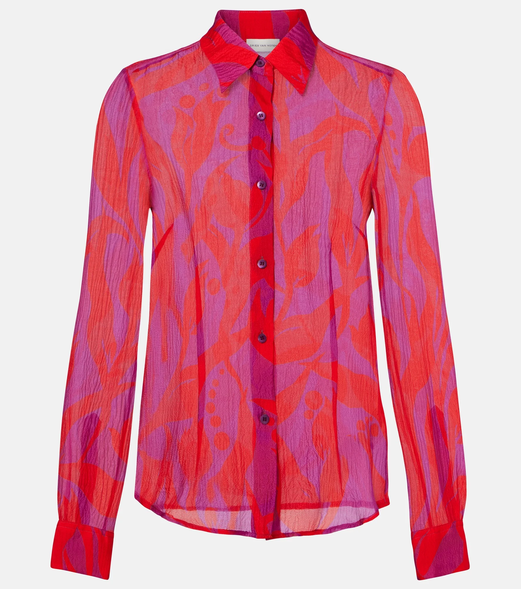 Cloudy printed silk shirt - 1