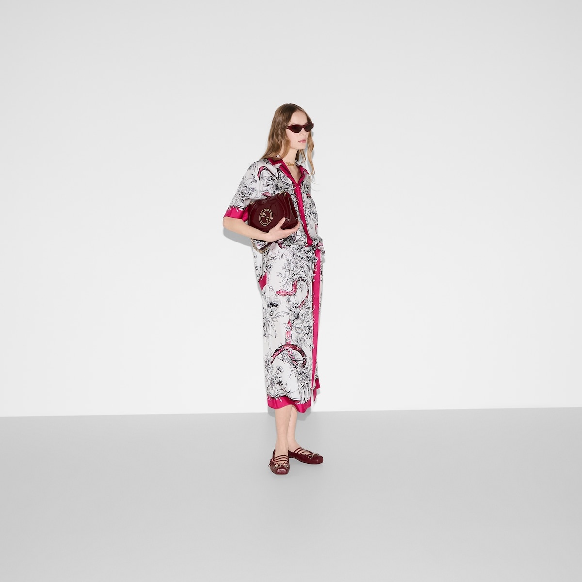 Printed silk wrap skirt - 6