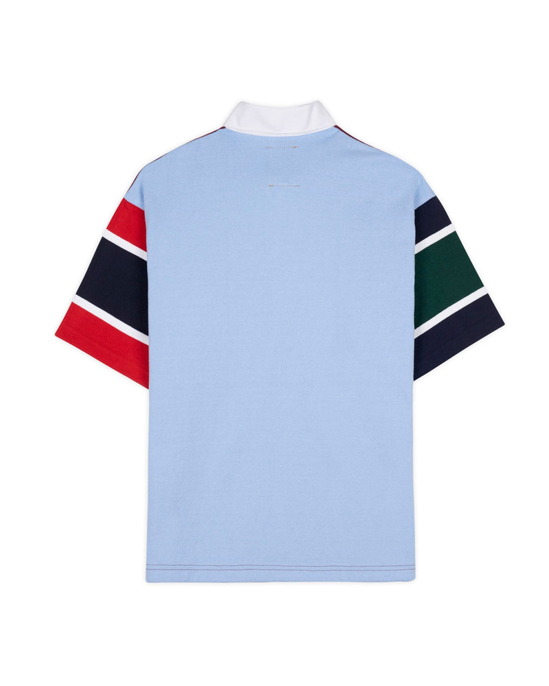 BRAIN DEAD Short Sleeve Rugby Shirt - Burgundy Multi outlook