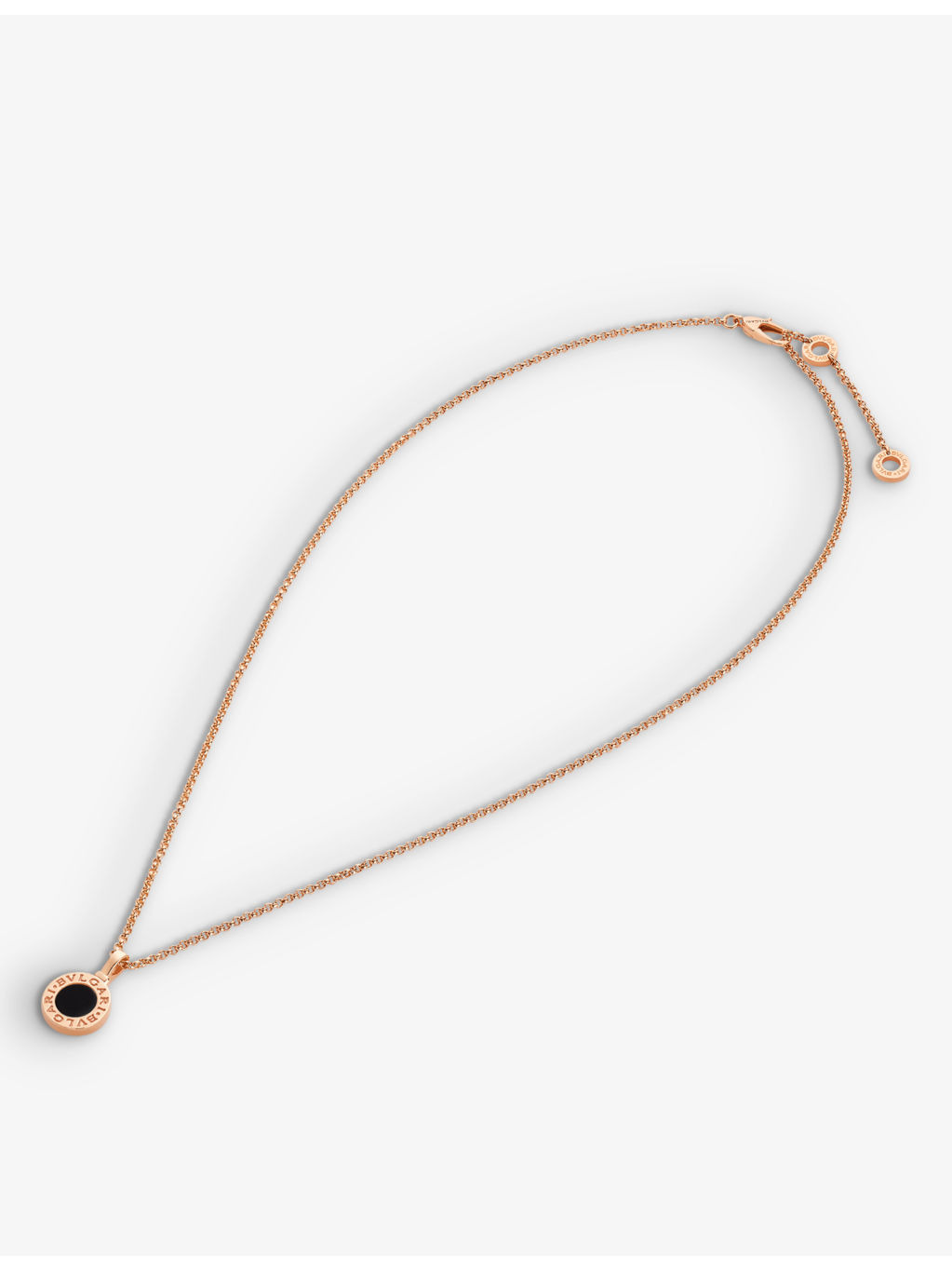 BVLGARI BVLGARI 18ct rose-gold and onyx necklace - 2
