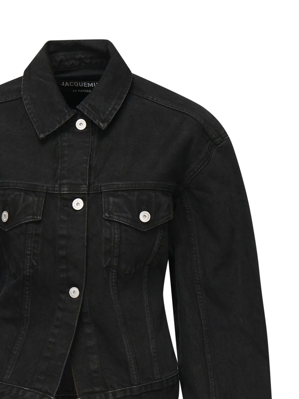 button-fastening denim jacket - 3