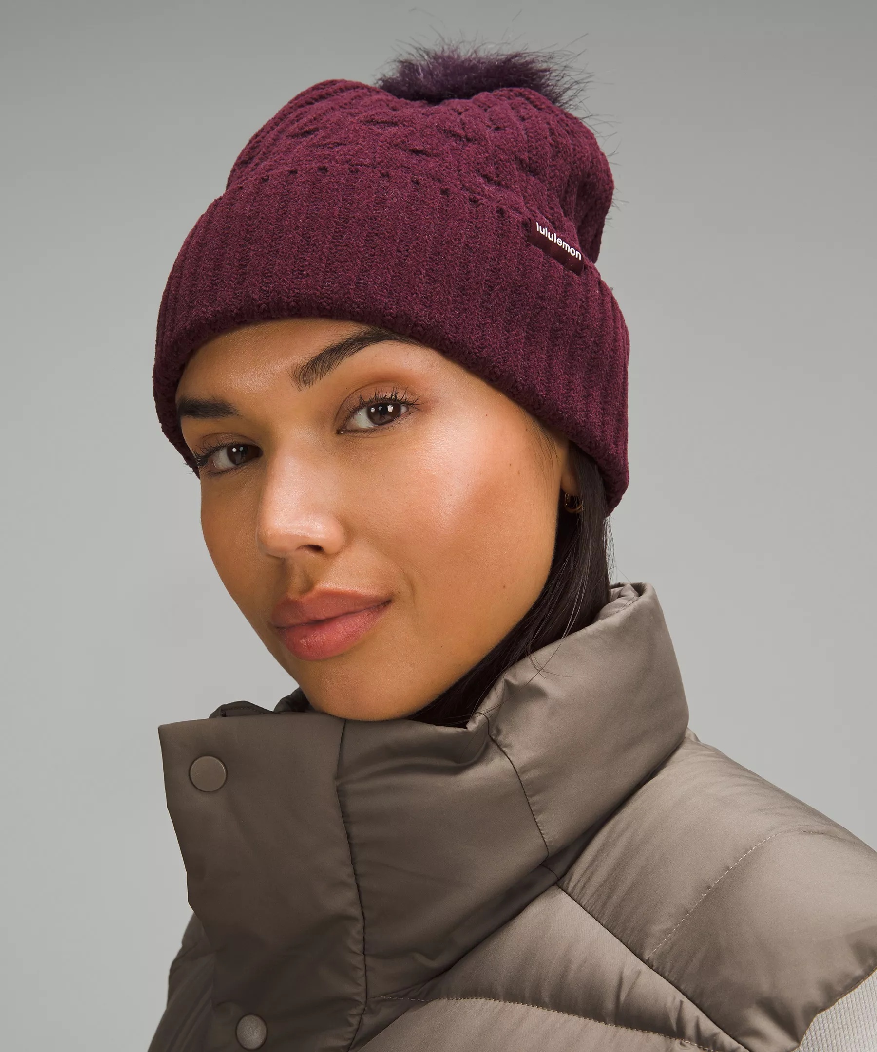 Women's Cable Knit Pom Beanie - 2