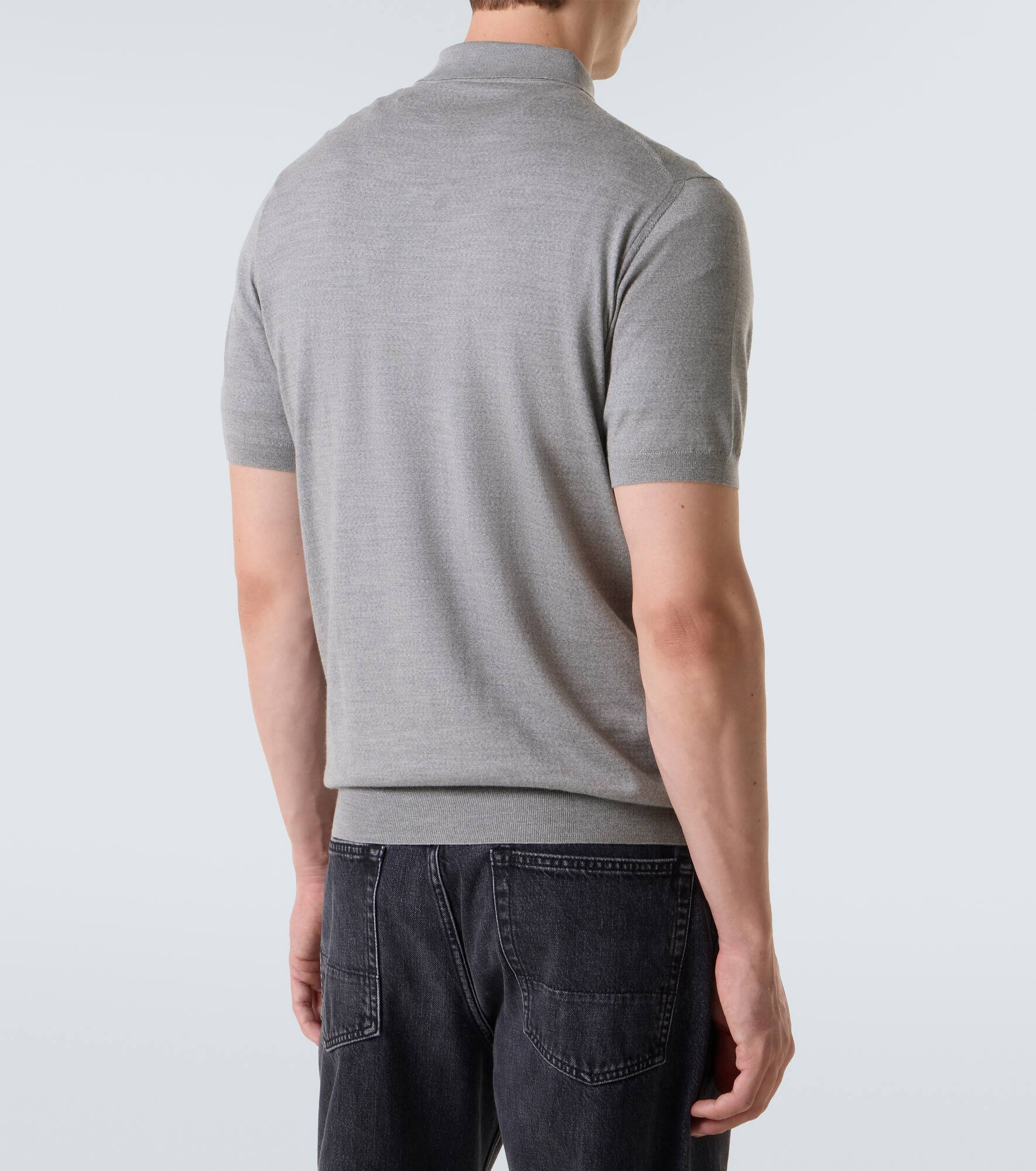 Virgin wool polo shirt - 4