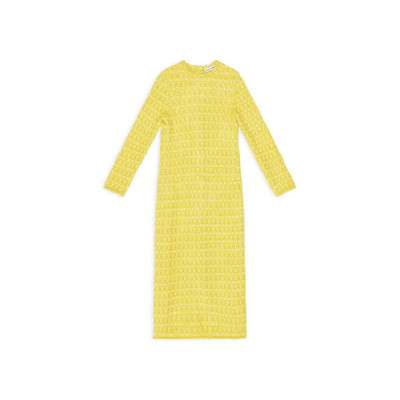 BALENCIAGA Women's Back-to-front Short Dress in Yellow outlook