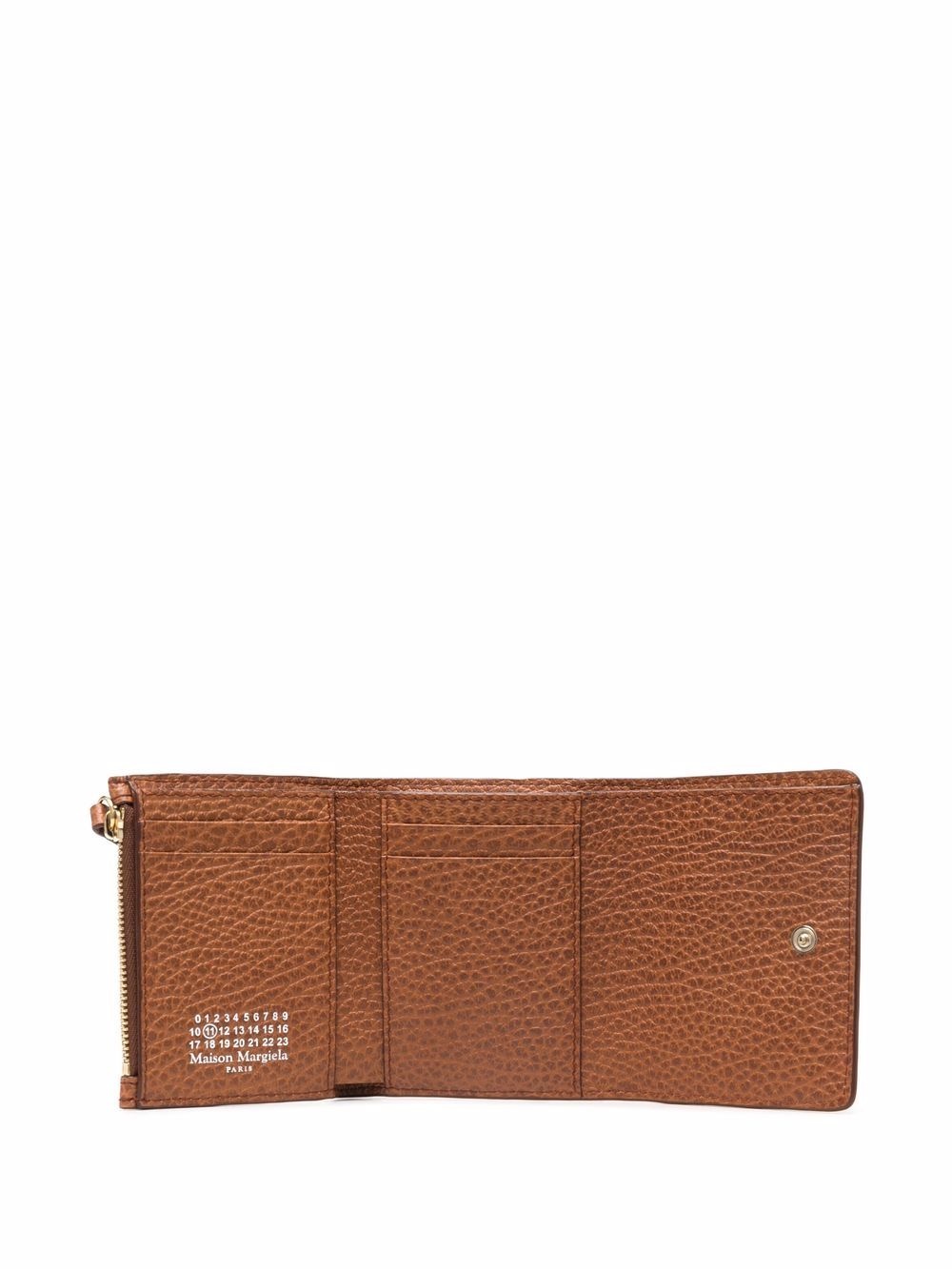 grained leather wallet - 3