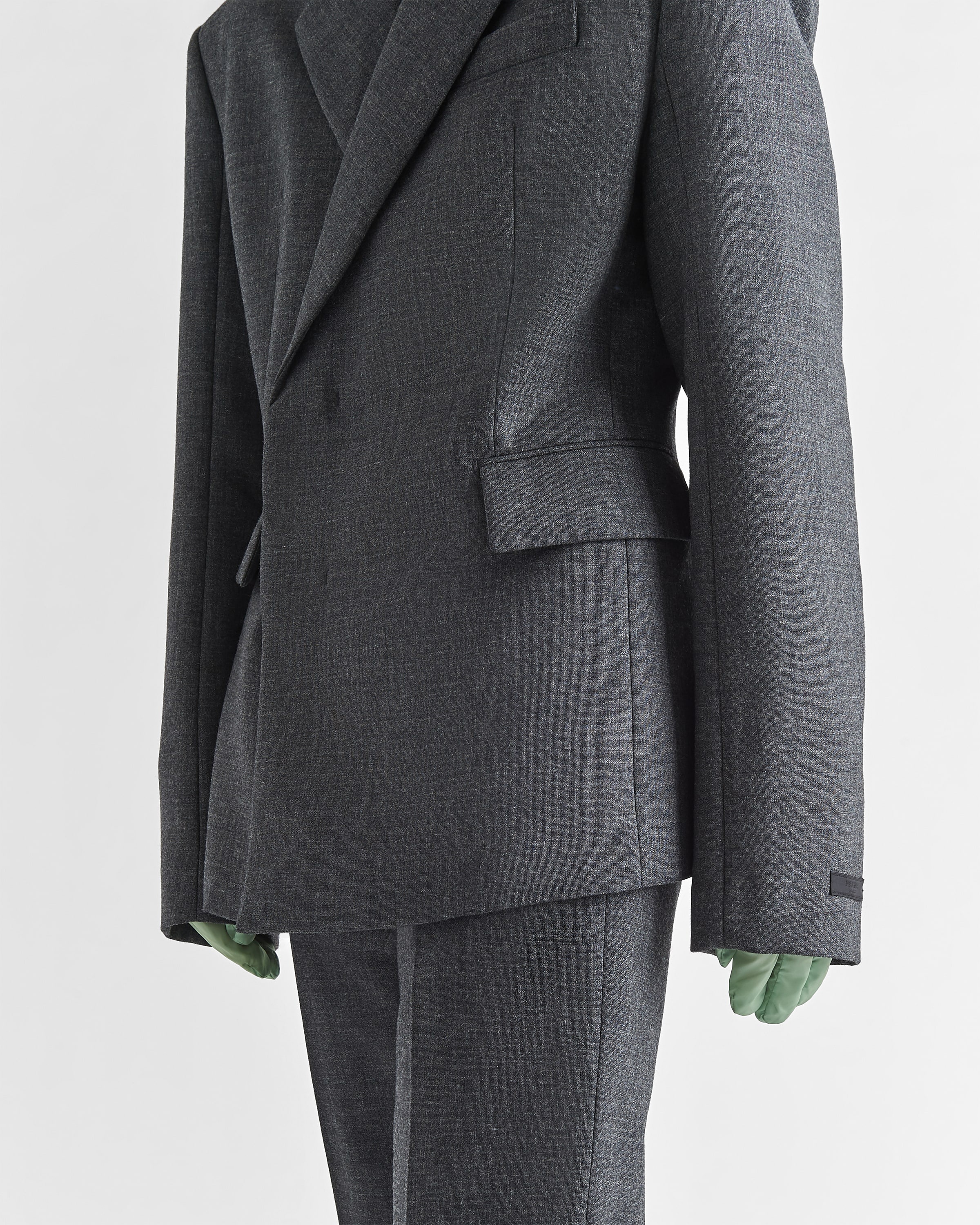 Double-breasted wool jacket - 4