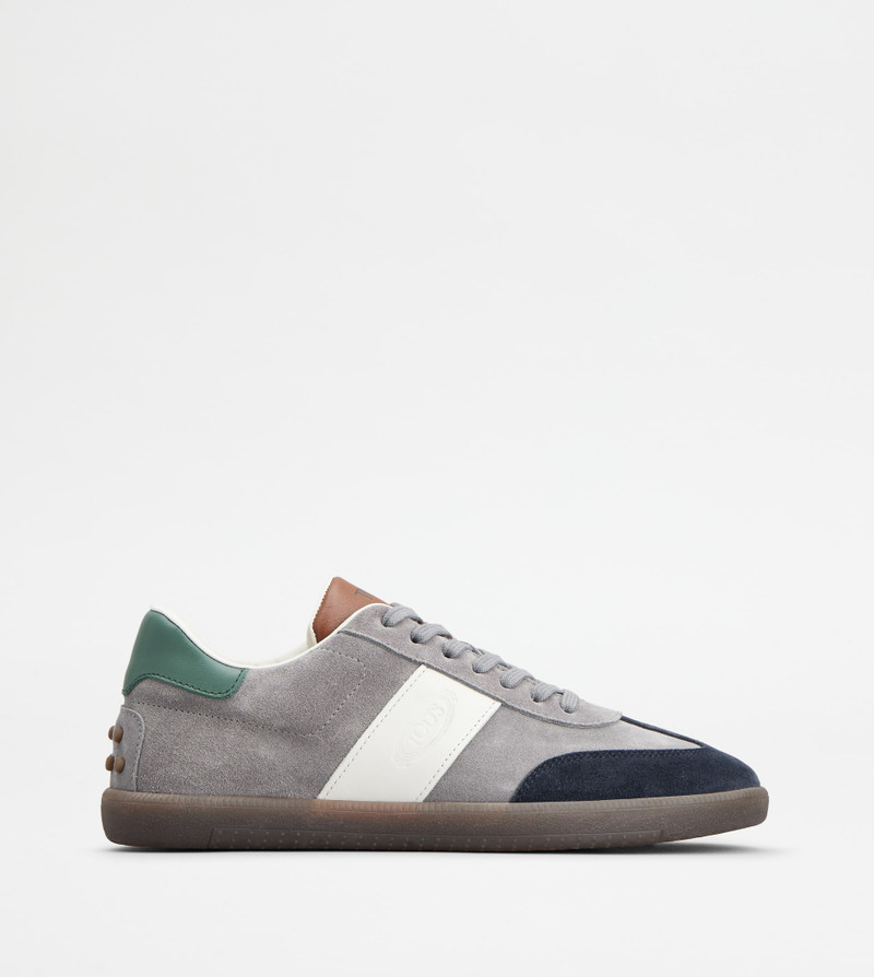 TOD'S TABS SNEAKERS IN SUEDE - BLUE, GREY, WHITE 1