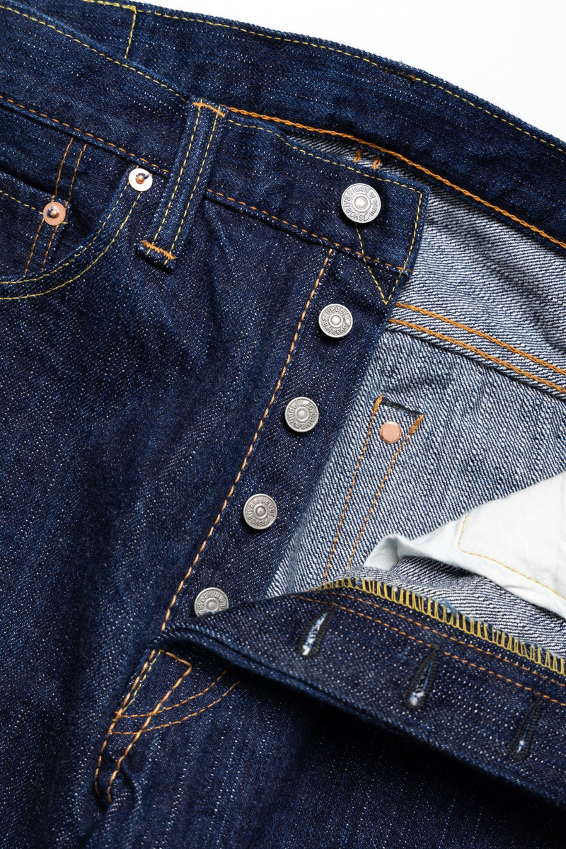 KS-15oz-003 15oz Kasuri Regular Straight Blue In Green Exclusive Version 11