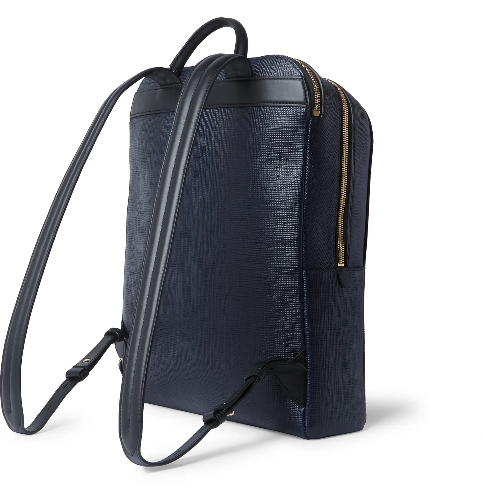 Panama Cross-Grain Leather Backpack - 4