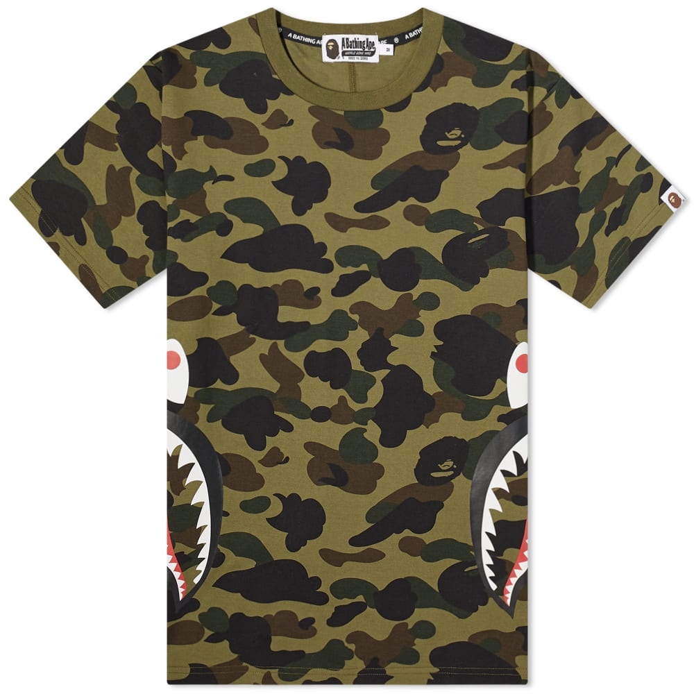 A Bathing Ape 1st Camo Side Shark Tee - 1