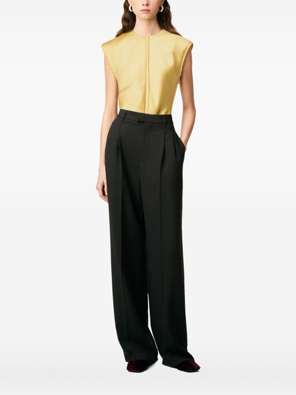 raw-edge sleeveless top - 2