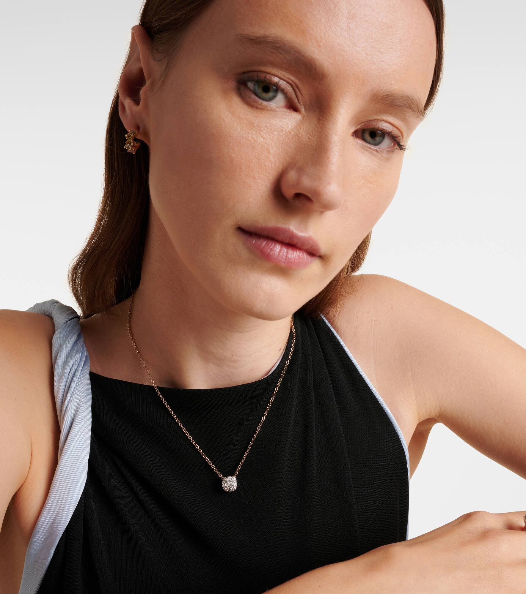 Nudo Solitaire 18kt gold necklace with diamonds - 2