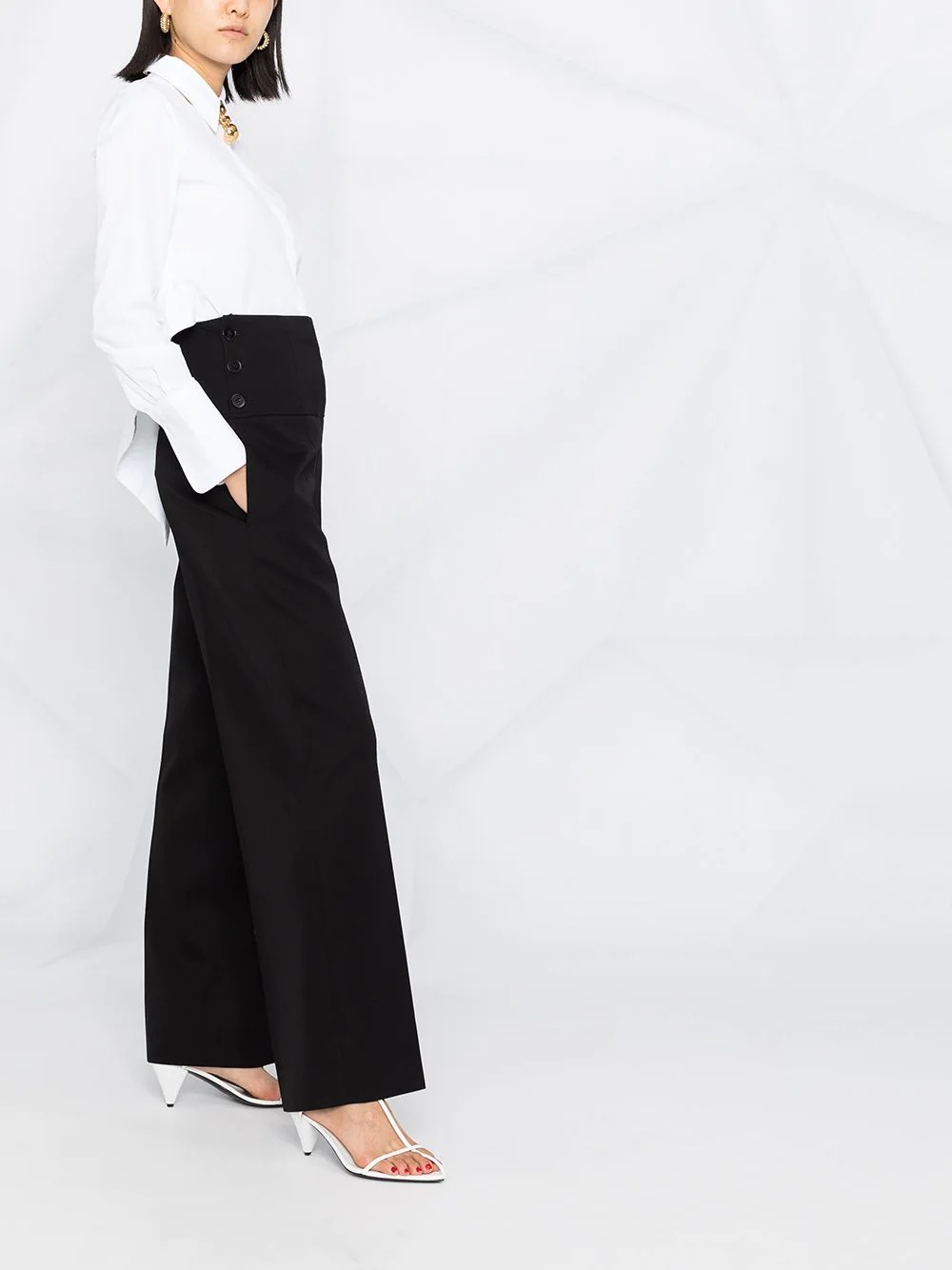 wide-leg tailored trousers - 6