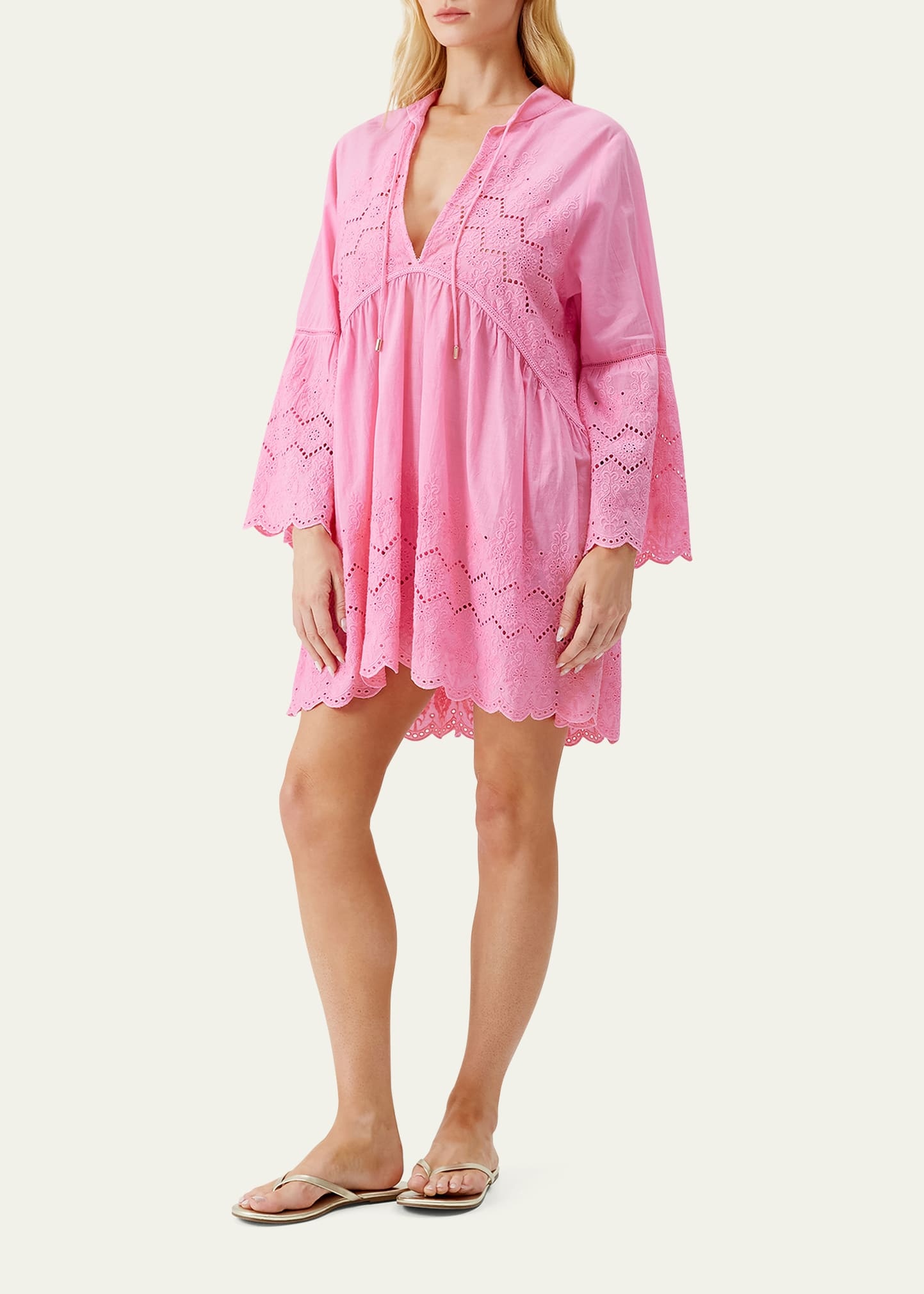Sebenna Embroidered Sun Dress Coverup - 2