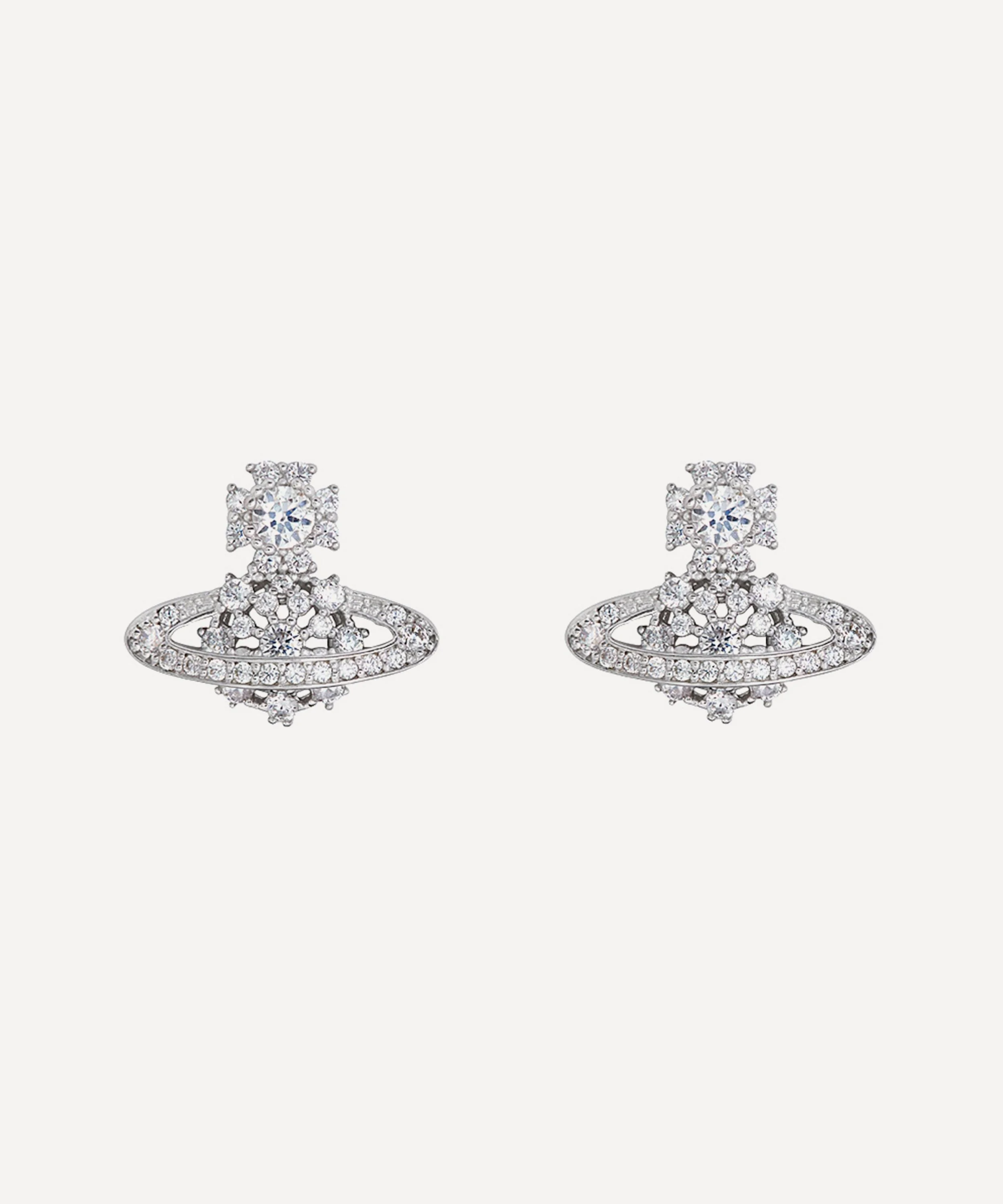 Platinum-Plated Narcissa Stud Earrings - 1