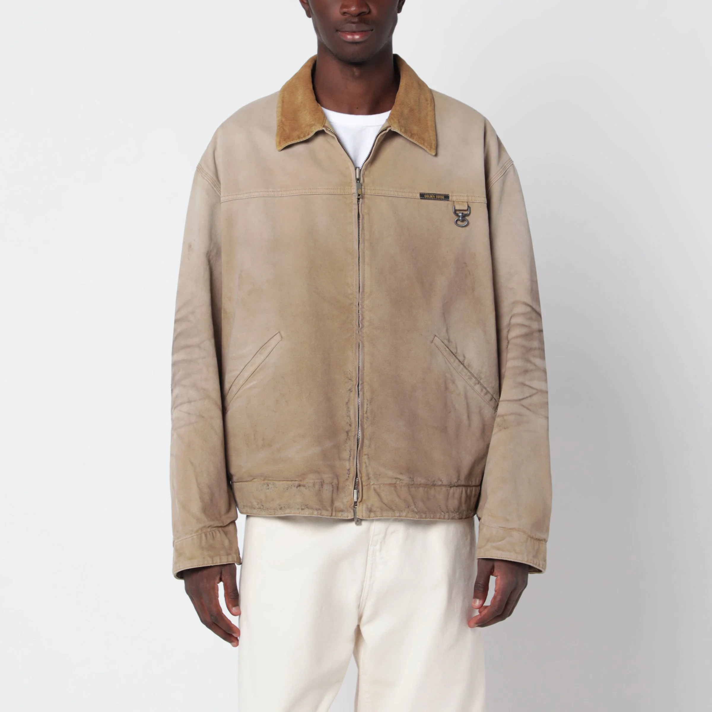 Beige reversible cotton jacket - 1