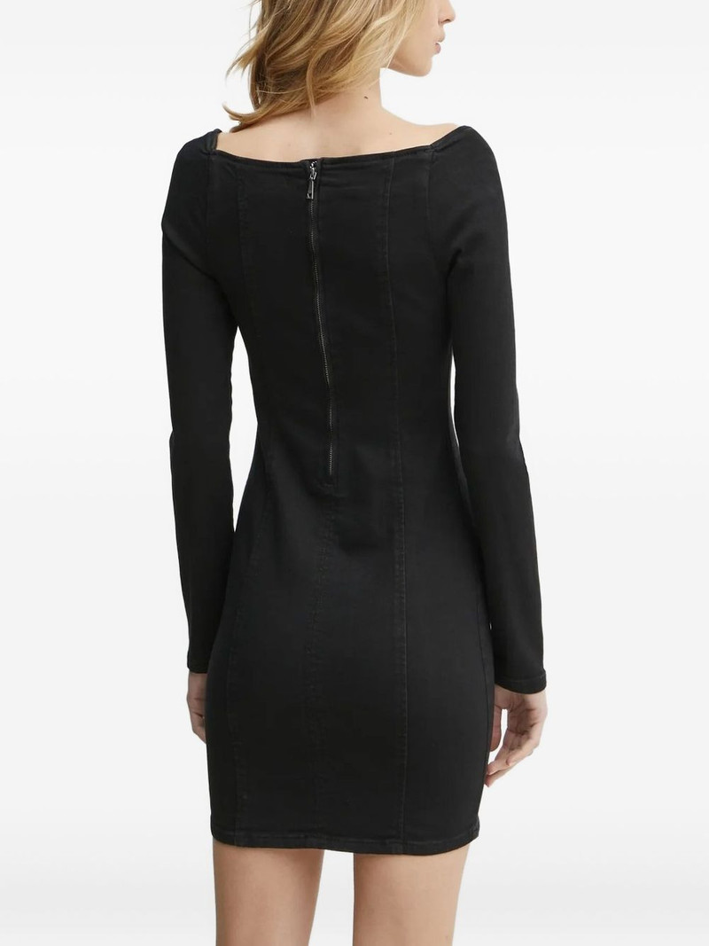 GUESS USA square-neck denim dress outlook