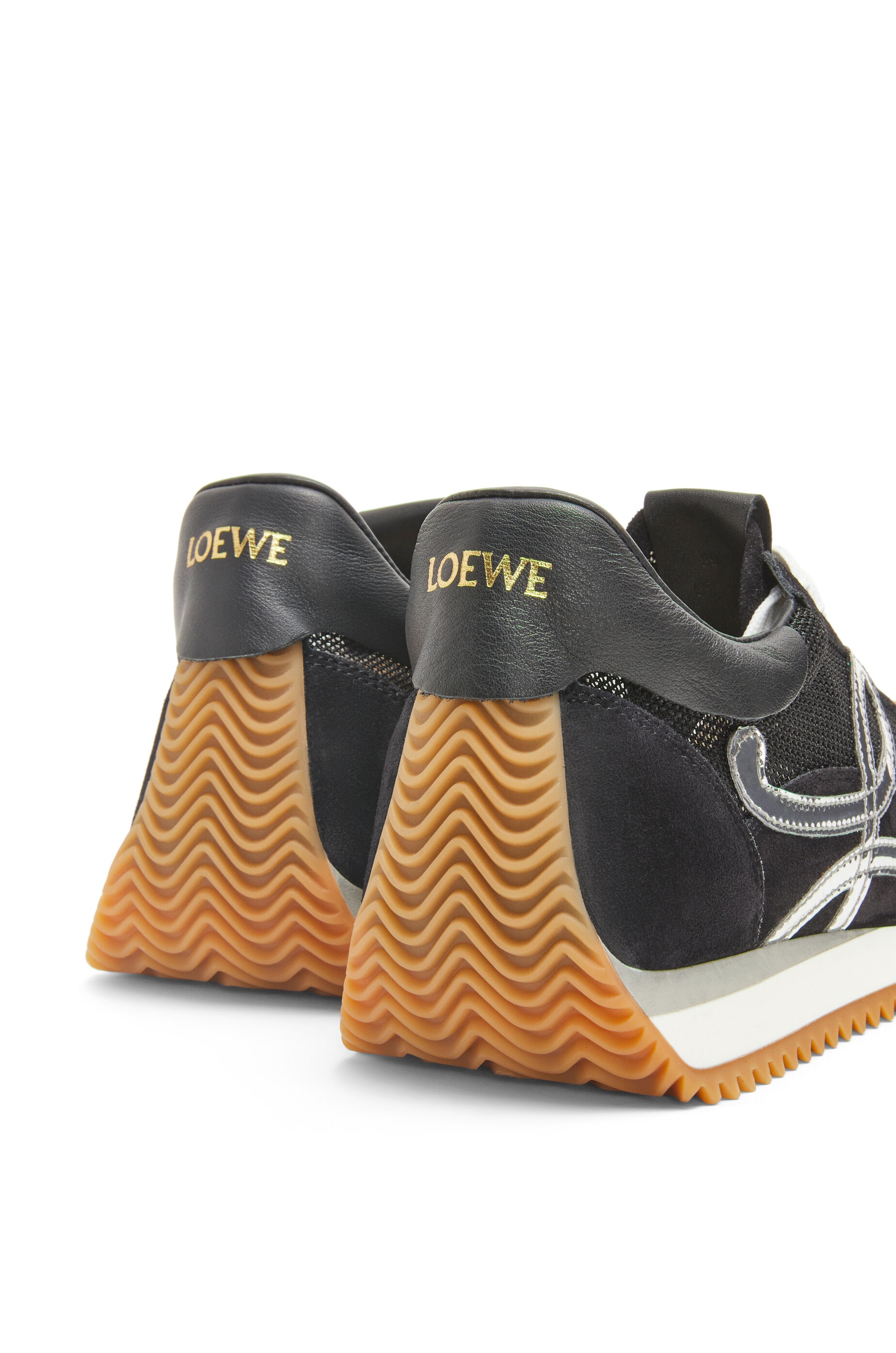 Flow runner in technical mesh and suede - 4