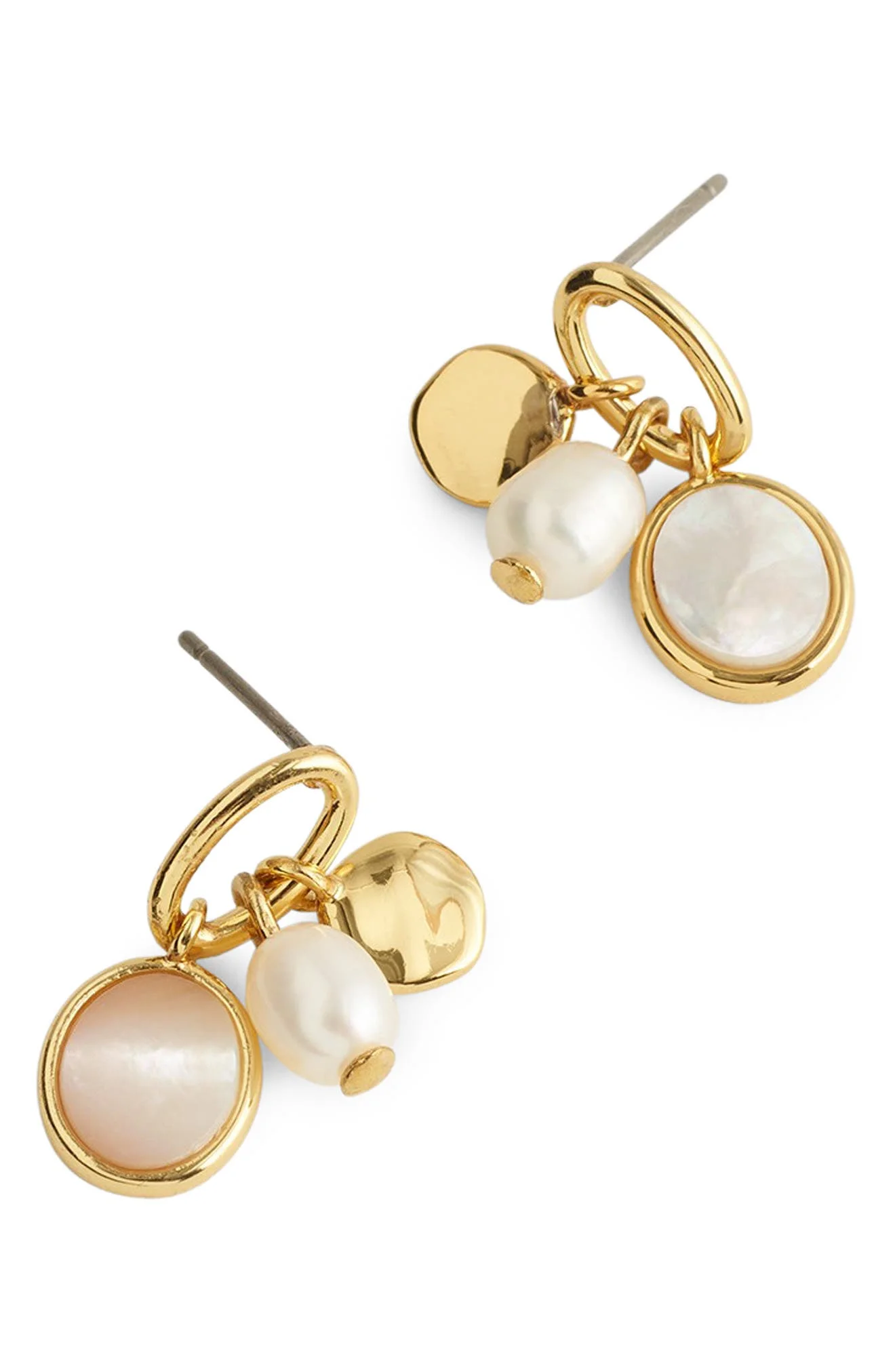 Madewell Cluster Drop Earrings in Antique Gold at Nordstrom - 1
