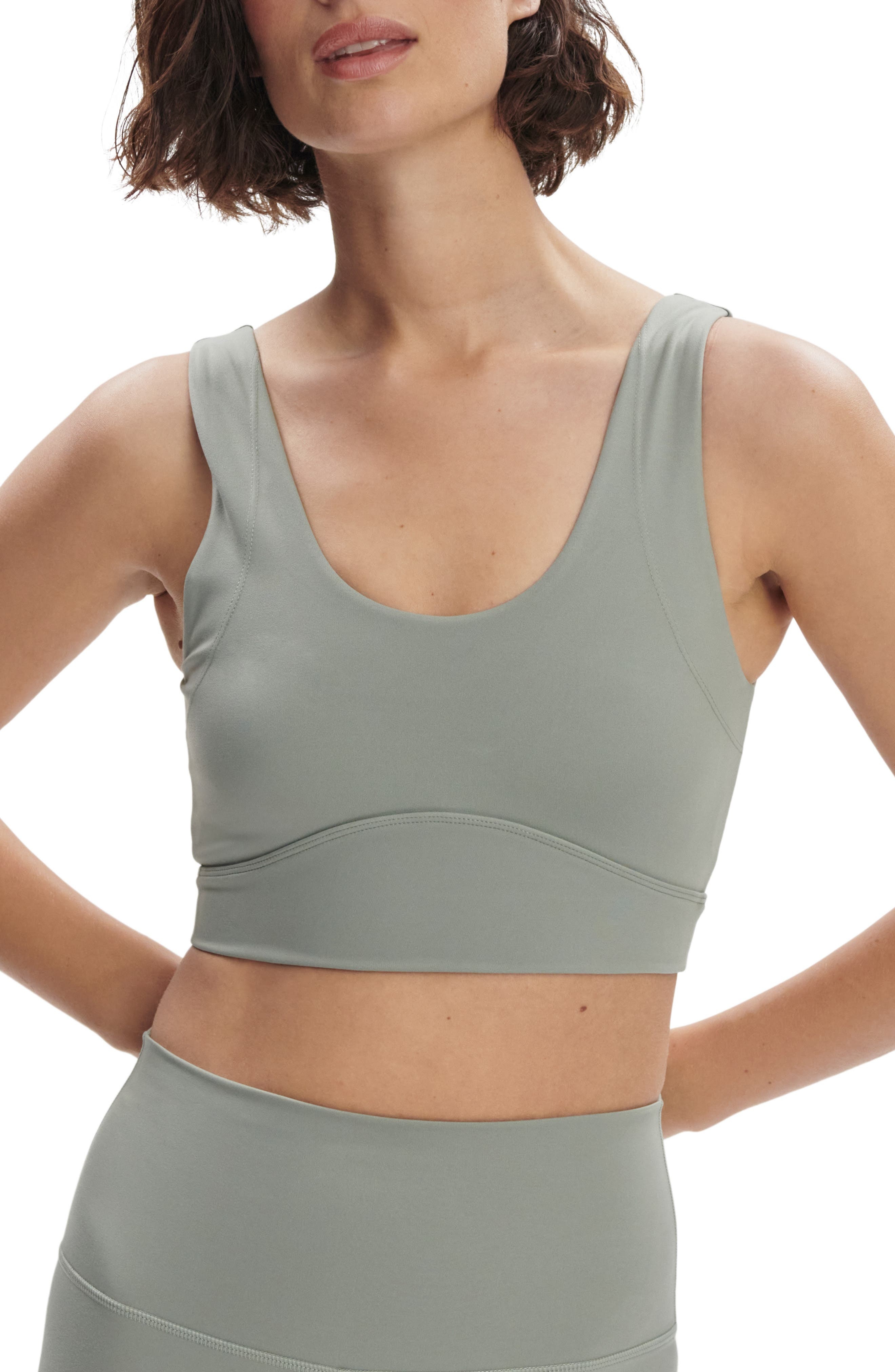 Varley Essi Freesoft Longline Sports Bra in Shadow at Nordstrom - 3