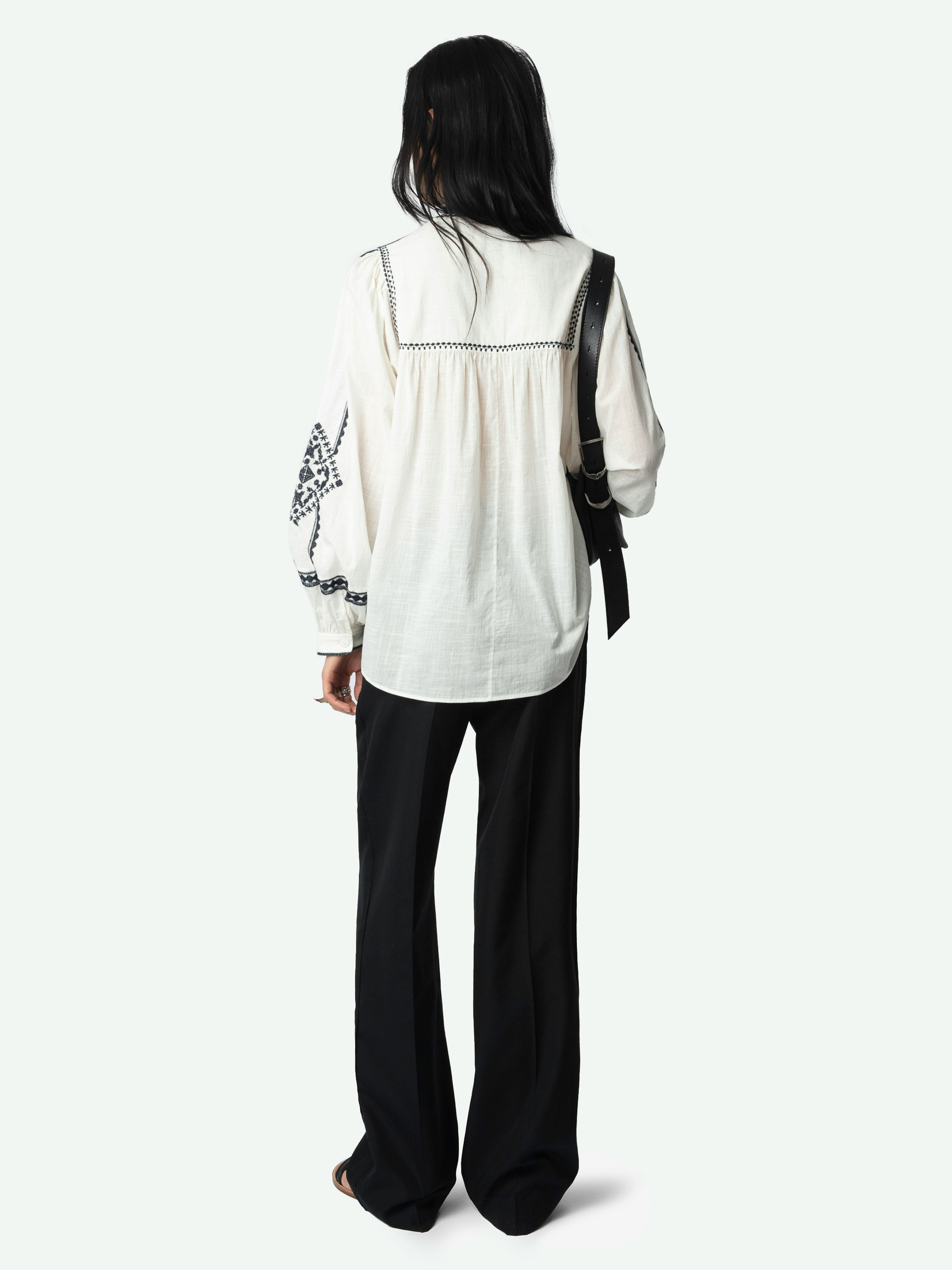 Tigy Oversized Cotton Blouse - 3