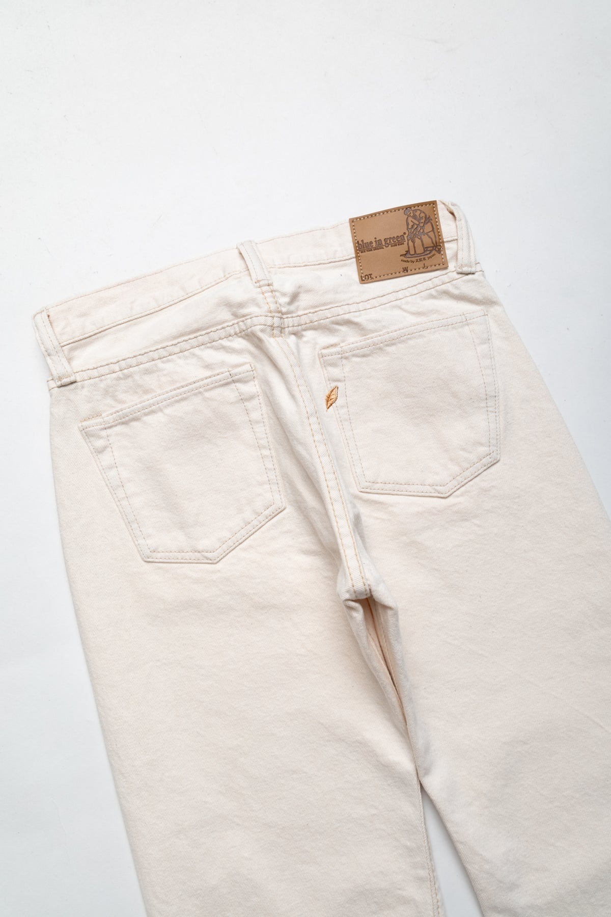1172-1 14oz Ecru Selvedge 5 Pocket Pants Regular Straight - 7