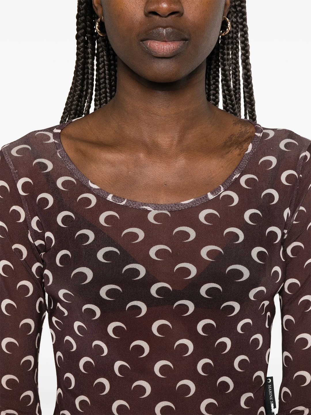 Recycled Moon Mesh Cropped Tee - 5
