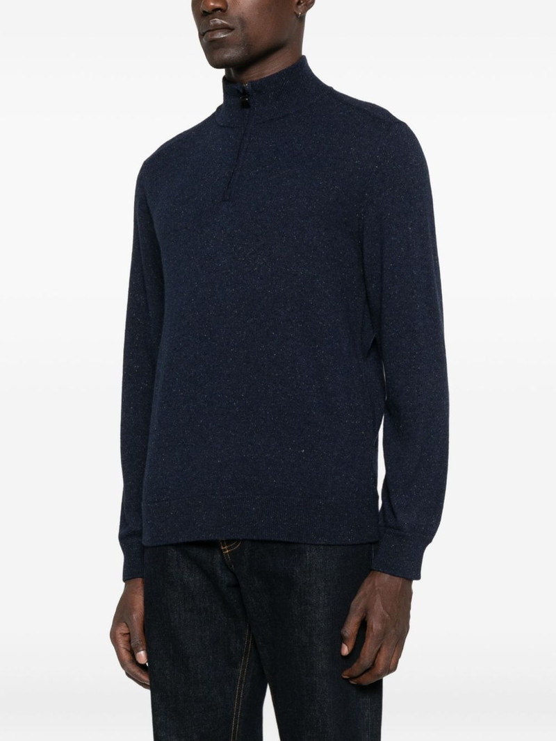 half-zip speckled sweater 3