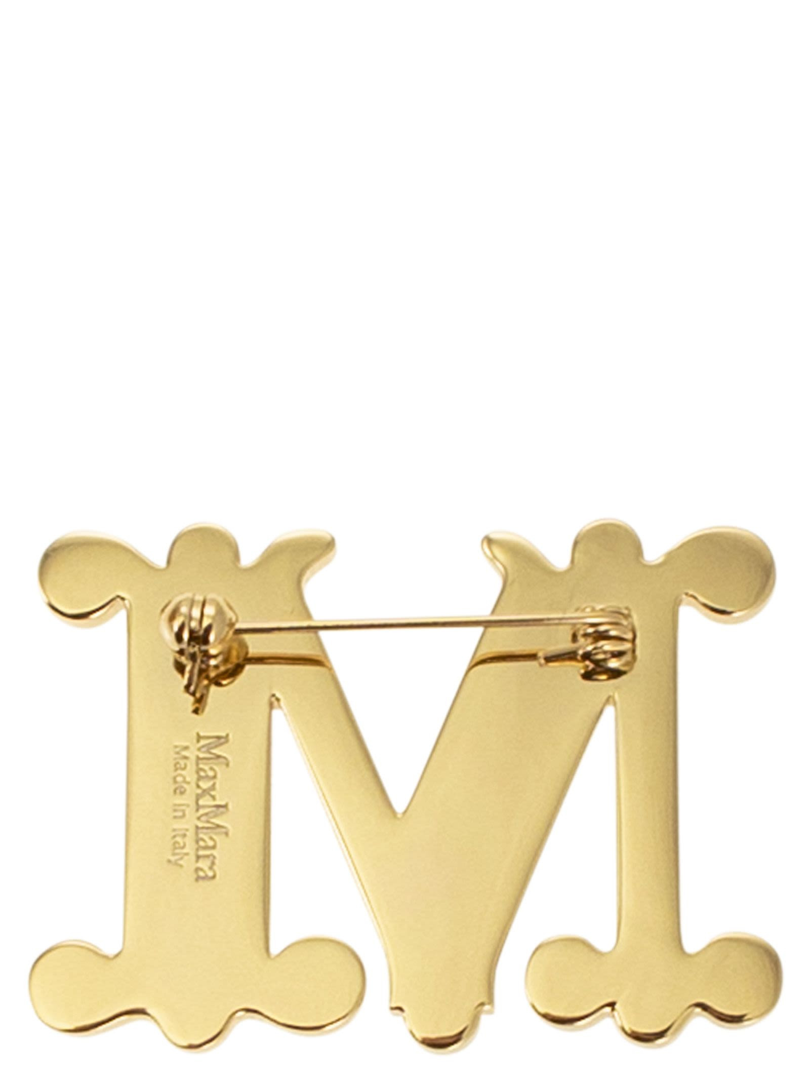Maxmara Women Bath2 - Monogram Brooch With Crystals - 2