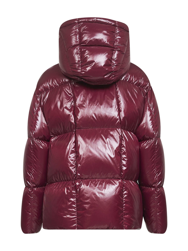 Moncler Red Parana hooded short down jacket outlook