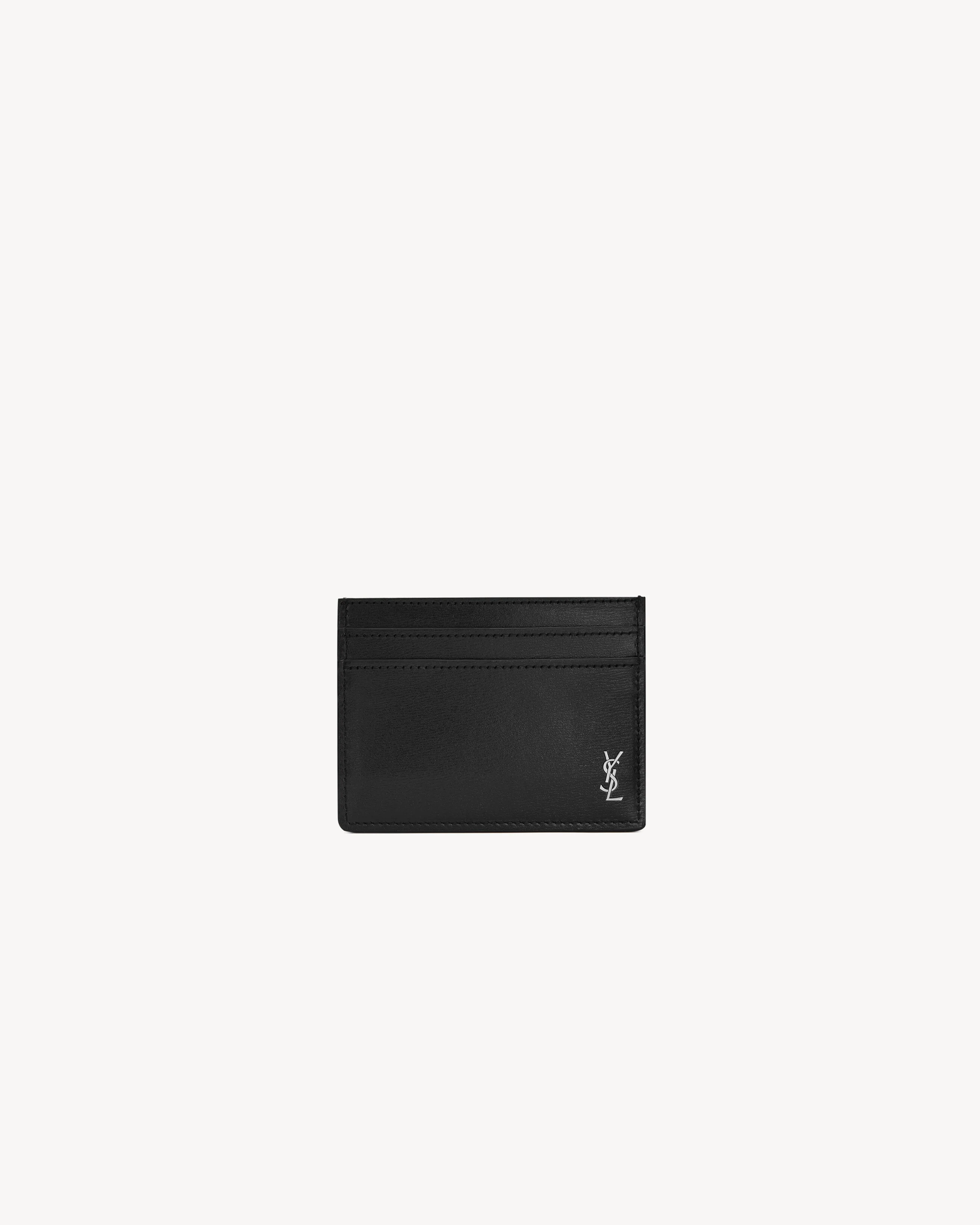 TINY CASSANDRE CARD CASE IN MATTE LEATHER - 1