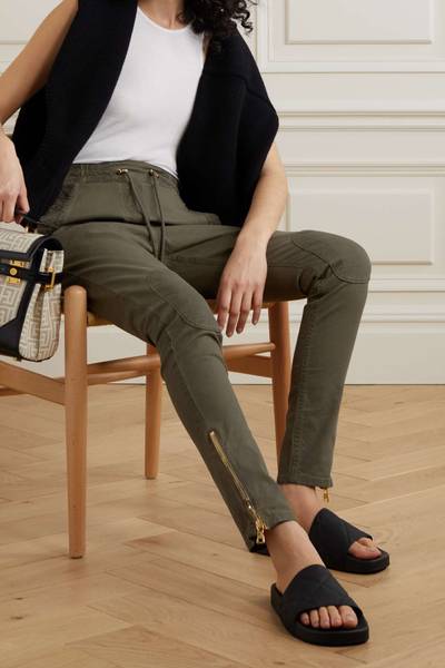 Balmain Cotton-blend twill tapered pants outlook