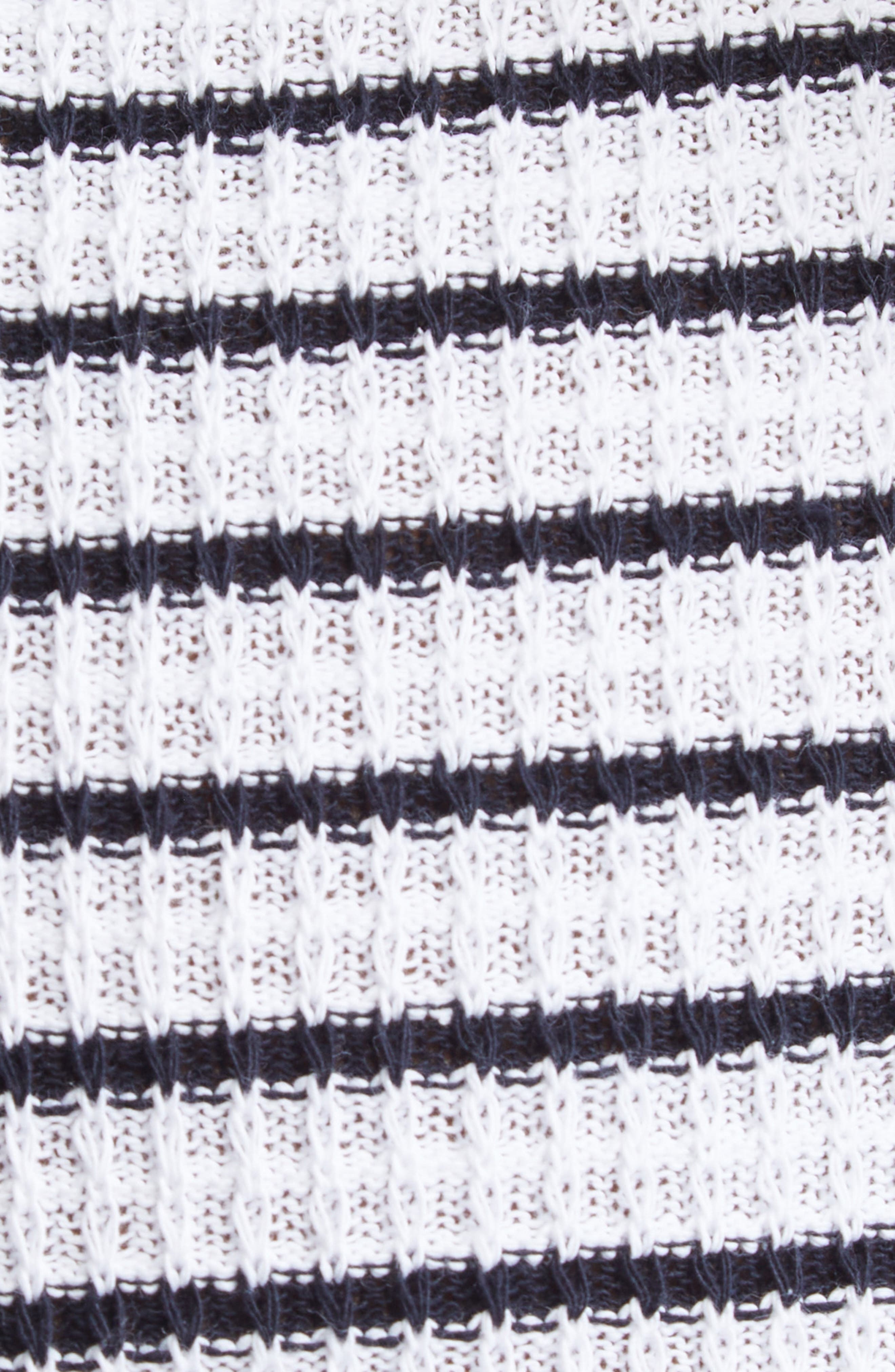 Thom Browne Stripe Waffle Knit Cotton Shorts in Navy/white at Nordstrom - 7