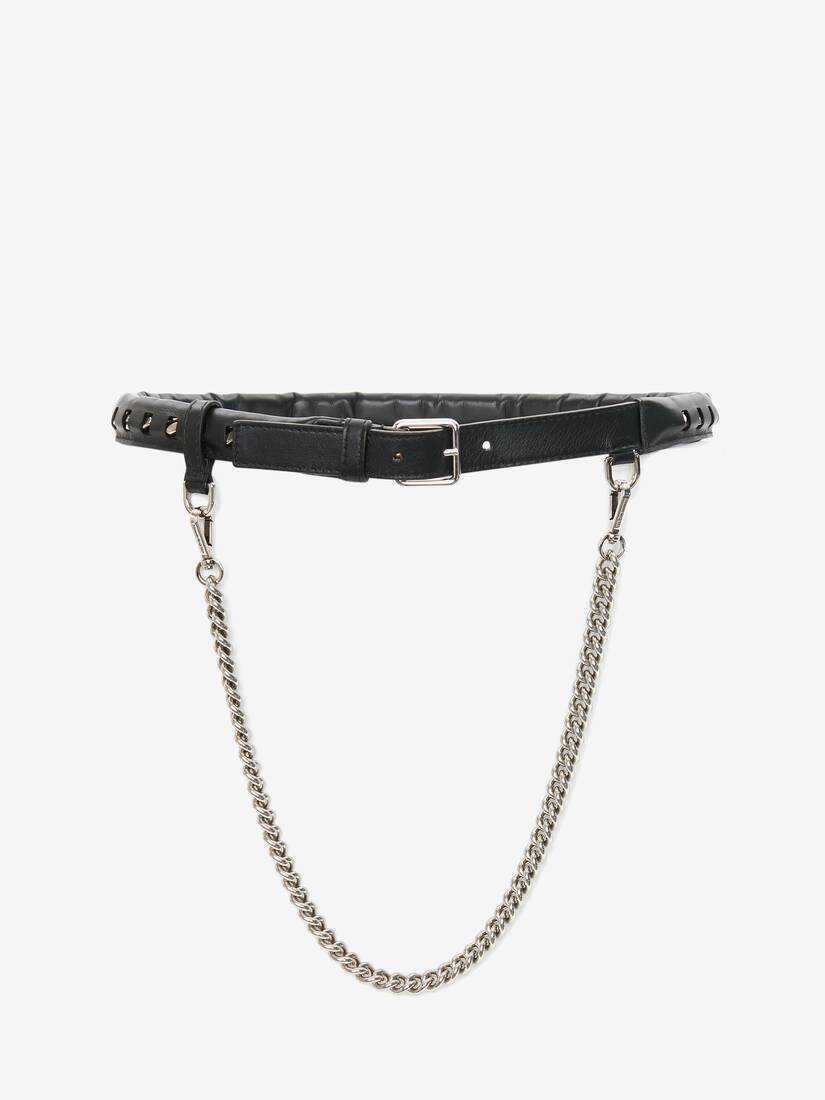Hanging Chain Belt in Black - 1