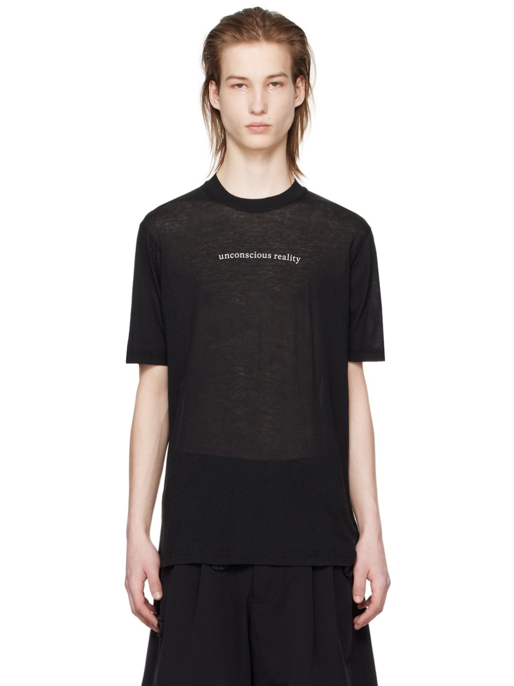 Black 'Unconscious Reality' T-Shirt - 1