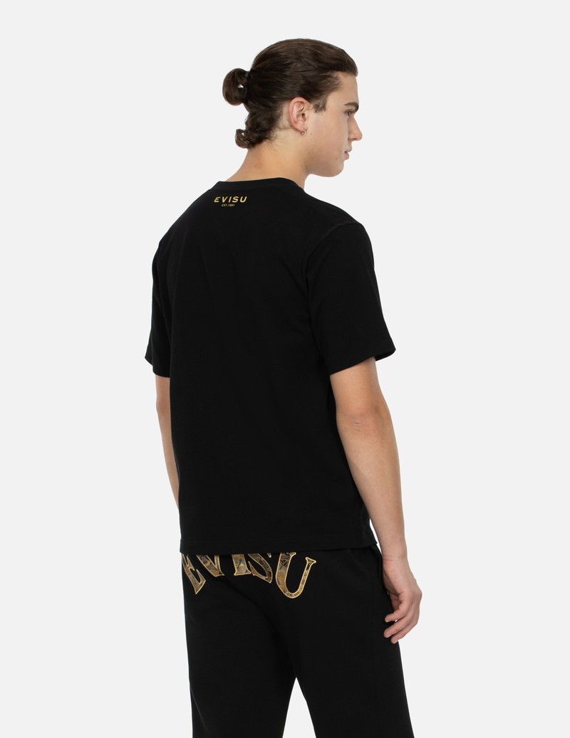 KAMON AND LOGO FOIL PRINT REGULAR FIT T-SHIRT 7